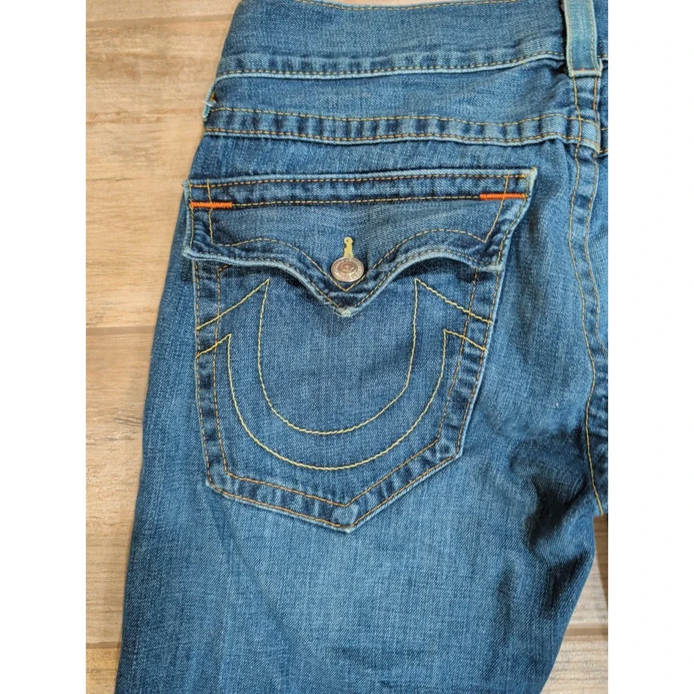 Vtg Y2K True Religion Billy Jeans Mens 33 Made in USA Straight Flap Pocket Denim